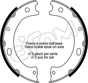 CIFAM Комплект тормозных колодок, стояночная тормозная с 153-289