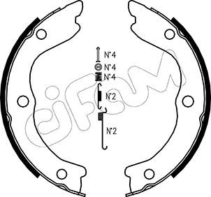 CIFAM Комплект тормозных колодок, стояночная тормозная с 153-293K