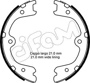 CIFAM Комплект тормозных колодок, стояночная тормозная с 153-297