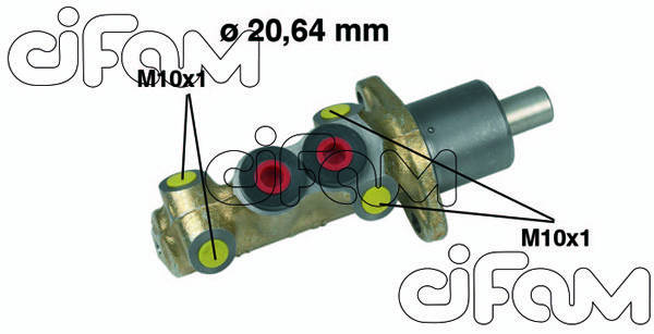 CIFAM pagrindinis cilindras, stabdžiai 202-059