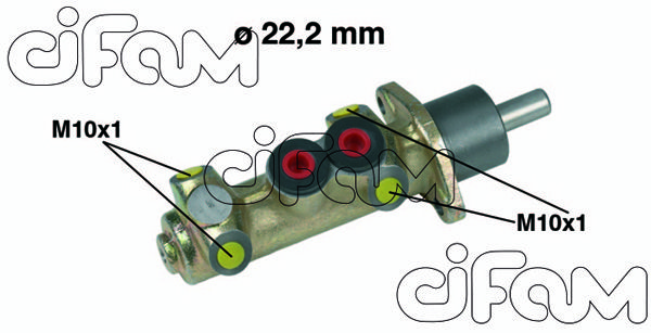 CIFAM pagrindinis cilindras, stabdžiai 202-208