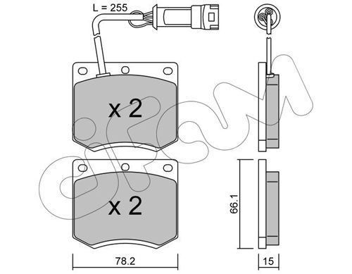 CIFAM Комплект тормозных колодок, дисковый тормоз 822-023-1