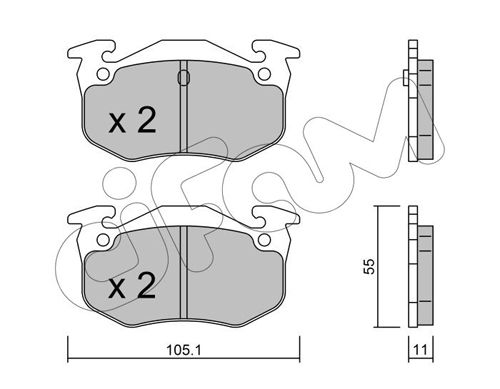 CIFAM Комплект тормозных колодок, дисковый тормоз 822-038-0
