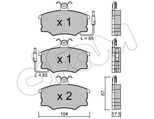 CIFAM Комплект тормозных колодок, дисковый тормоз 822-053-0