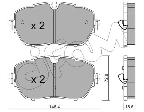 CIFAM Комплект тормозных колодок, дисковый тормоз 822-1105-0