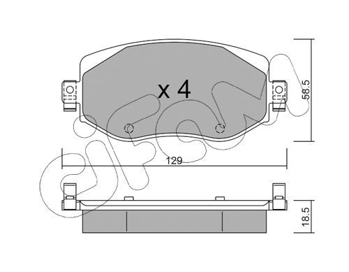 CIFAM Комплект тормозных колодок, дисковый тормоз 822-1110-0