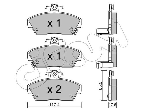 CIFAM Комплект тормозных колодок, дисковый тормоз 822-119-0