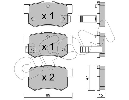 CIFAM Комплект тормозных колодок, дисковый тормоз 822-173-0