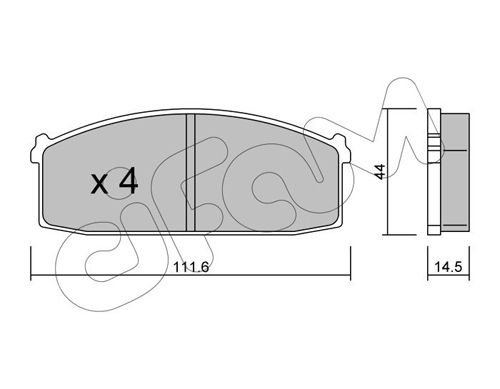 CIFAM Комплект тормозных колодок, дисковый тормоз 822-245-0
