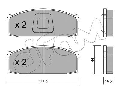 CIFAM Комплект тормозных колодок, дисковый тормоз 822-245-1