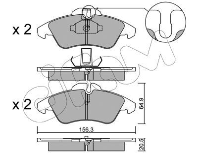 CIFAM Комплект тормозных колодок, дисковый тормоз 822-256-0