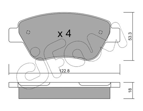 CIFAM Комплект тормозных колодок, дисковый тормоз 822-321-1
