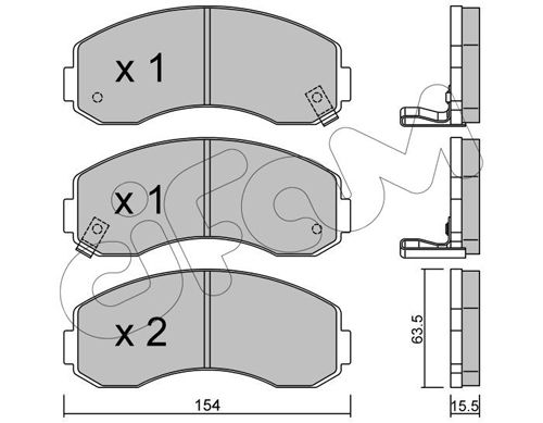 CIFAM Комплект тормозных колодок, дисковый тормоз 822-377-0