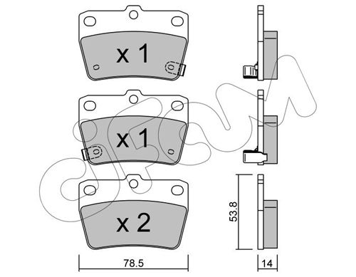 CIFAM Комплект тормозных колодок, дисковый тормоз 822-431-0