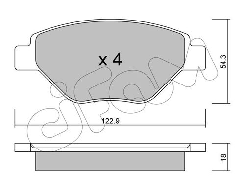 CIFAM Комплект тормозных колодок, дисковый тормоз 822-543-0