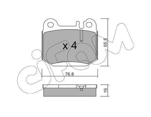 CIFAM Комплект тормозных колодок, дисковый тормоз 822-564-0