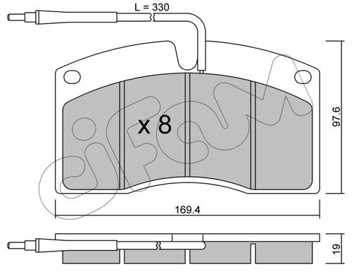 CIFAM Комплект тормозных колодок, дисковый тормоз 822-648-0