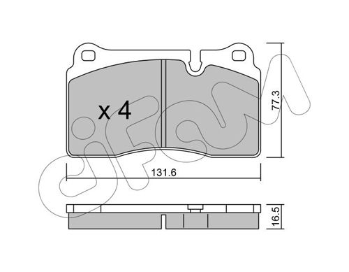 CIFAM Комплект тормозных колодок, дисковый тормоз 822-695-0