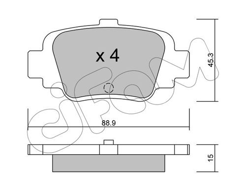 CIFAM Комплект тормозных колодок, дисковый тормоз 822-742-0