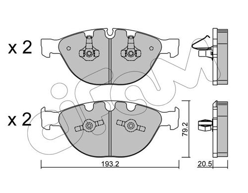 CIFAM Комплект тормозных колодок, дисковый тормоз 822-772-0