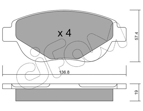 CIFAM Комплект тормозных колодок, дисковый тормоз 822-948-0