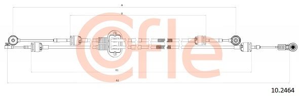 COFLE Трос, ступенчатая коробка передач 10.2464