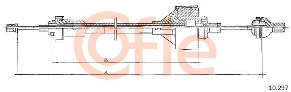 COFLE Трос, управление сцеплением 10.297