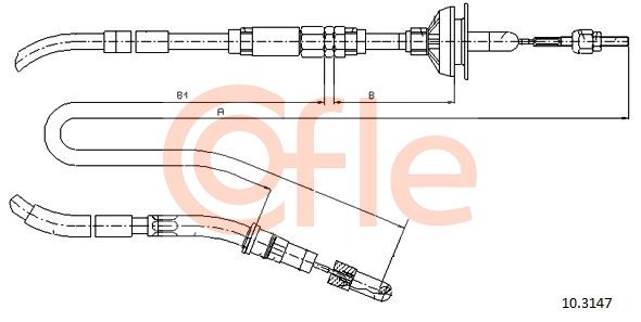 COFLE Трос, управление сцеплением 10.3147