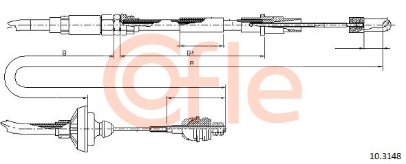 COFLE Трос, управление сцеплением 10.3148