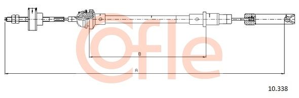 COFLE Трос, управление сцеплением 10.338
