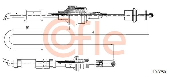 COFLE Трос, управление сцеплением 10.3750