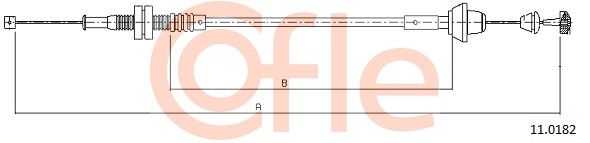 COFLE Тросик газа 11.0182