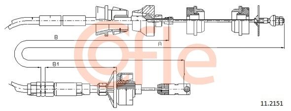 COFLE Трос, управление сцеплением 11.2151