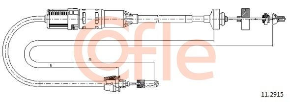 COFLE Трос, управление сцеплением 11.2915