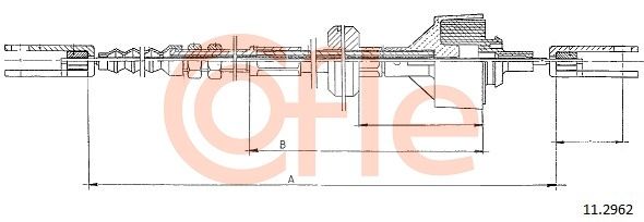 COFLE Трос, управление сцеплением 11.2962
