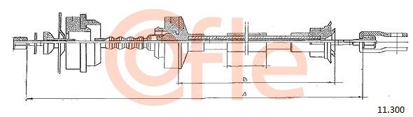 COFLE Трос, управление сцеплением 11.300