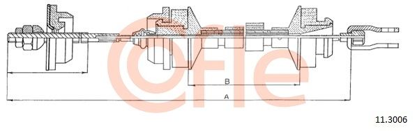 COFLE Трос, управление сцеплением 11.3006