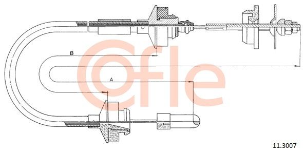 COFLE Трос, управление сцеплением 11.3007