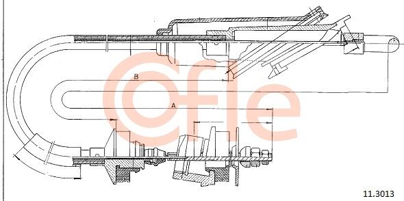 COFLE Трос, управление сцеплением 11.3013