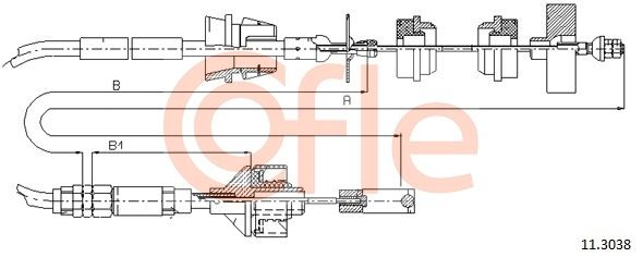 COFLE Трос, управление сцеплением 11.3038