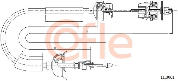 COFLE Трос, управление сцеплением 11.3061