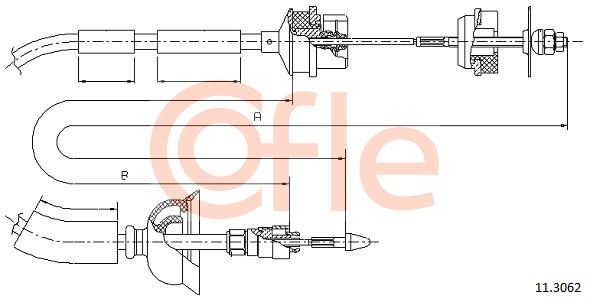 COFLE Трос, управление сцеплением 11.3062