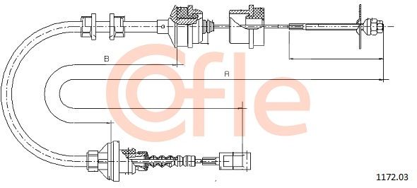 COFLE Трос, управление сцеплением 1172.03