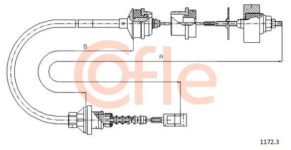 COFLE Трос, управление сцеплением 1172.3
