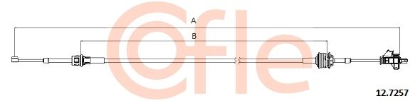 COFLE Трос, ступенчатая коробка передач 12.7257