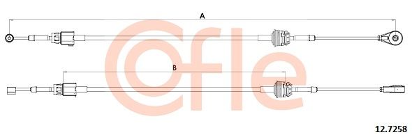 COFLE Трос, ступенчатая коробка передач 12.7258