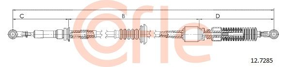 COFLE Трос, ступенчатая коробка передач 12.7285