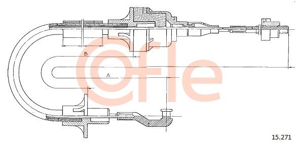 COFLE Трос, управление сцеплением 15.271