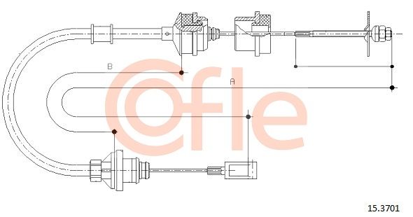 COFLE Трос, управление сцеплением 15.3701