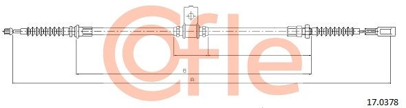 COFLE Тросик, cтояночный тормоз 17.0378